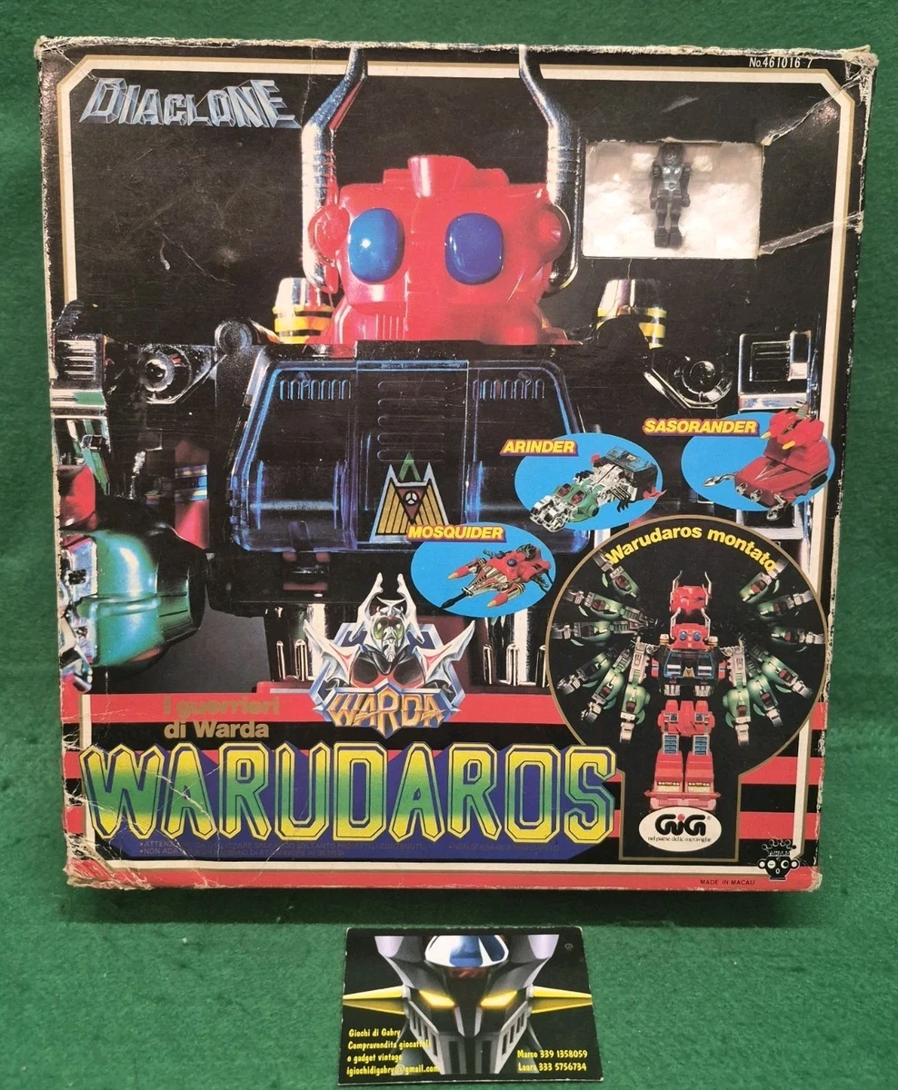Robot Diaclone Vintage WARUDAROS Original Takara 1980 CONCIERTO hecho en Macao Box Ita