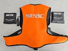 SEAC orange weight vest with two soft 1 Kg weights