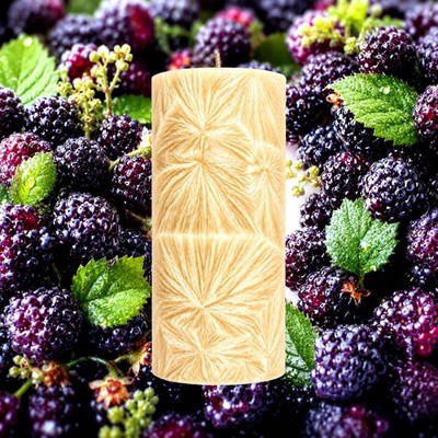 Black Raspberries Pillar Candle - 4 Sizes - Choose Your Colour