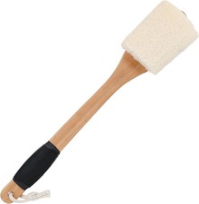 Back Loofah Scrubber Brush with Long Handle, Hard Loofa Sponge Body Bath