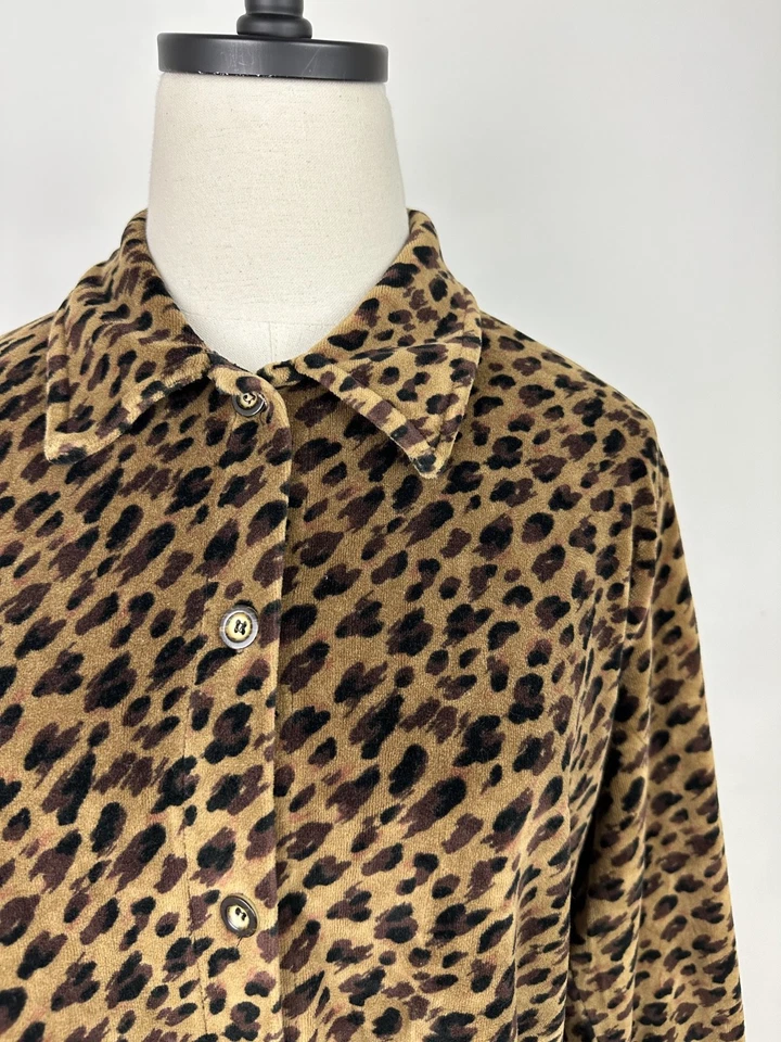 Top de terciopelo elástico pequeño vintage años 90 estampado de leopardo para mujer Club Kid Rave Cyber Foto 3 de 4