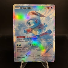 Snow Day Squirtle - Premium Holo Fan Card | Pokémon TCG Pocket Inspired
