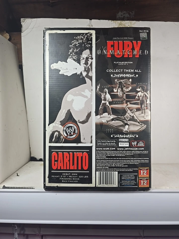 Figura WWE Jakks Pacific Unmatched Fury Carlito Platinum Series 3 WWE 7” - Foto 3 de 4