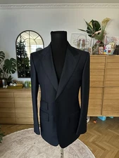 NWT Tom Ford Suit Fit A Peak Lapel Navy Blue Size US 36 / 46 RRP 6999$ Pure Wool