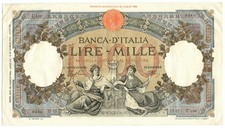 1000 LIRE CAPRANESI REPUBBLICHE MARINARE FASCIO L'AQUILA 28/08/1942 BB+