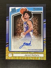 2024-25 Donruss Rated Rookie Jared McCain Choice Auto Black Gold /8