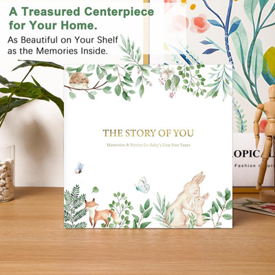 Keepsake Baby Book Baby Memory Book Boys Girls First 5 Year Baby Milestone Book