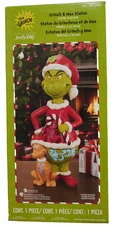 NEW Jim Shore Folk Art 20” H Holiday Dr Seuss Grinch & Max Christmas Figure