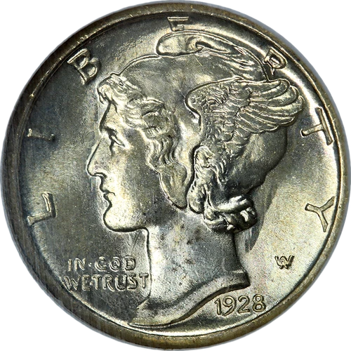 1928-S Mercury Dime NGC MS66 Great Eye Appeal Nice Strike
