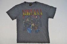 Nirvana Unplugged Gray Faded Reproduction Grunge Rock Band Shirt Medium