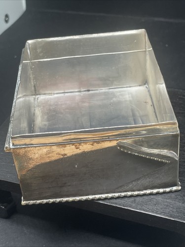 Silverplate English Box w Lid Vintage - Picture 7 of 8