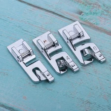 3pcs Rolled Hem Presser Foot For Singer Juki Sewing Machine