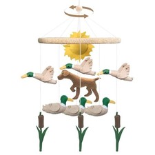 Baby Crib Mobile Handmade Felt Duck Dog Nursery Decor Newborn Gift