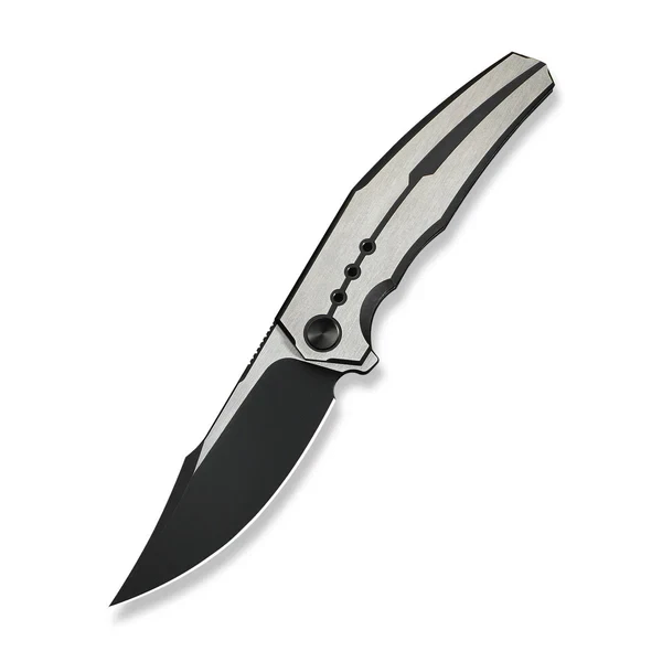 WE Knife Kyklos Frame Lock 23086-3 Black & Satin Titanium M390 Knife - Image 3 of 4