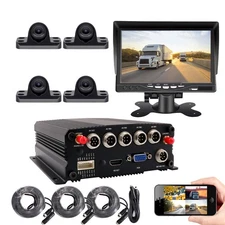 4CH GPS WiFi 1080P AHD Truck DVR MDVR Security Camera System Mini 2.0MP Camera