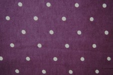 2 Yard Vintage White Dots on Purple Cotton Flannel Fabric 77" X 44"
