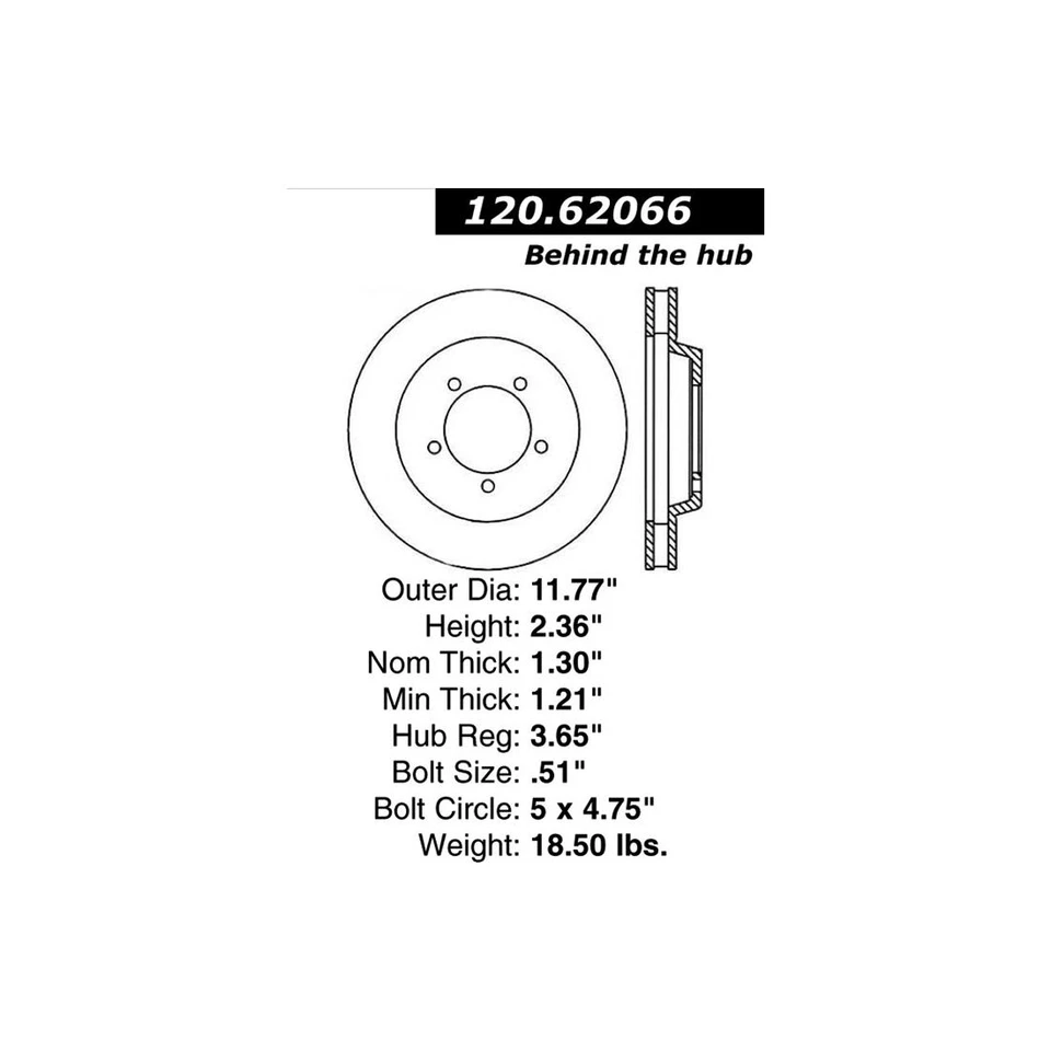 Front Disc Brake Pad Set Disc Brake Rotor fits 1967-1970 Chevrolet Bel Air - Image 4 of 4