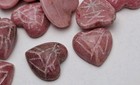 50 Pieces Unique Design Pink Heart Rhodolite 12 mm Cabochon  — photo 3