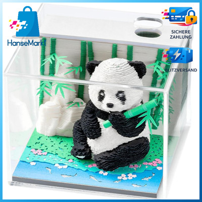 Kalender 2025 3D Notizblock Pandaform Bastelidee Schreibtischdeko DIY Zuhause