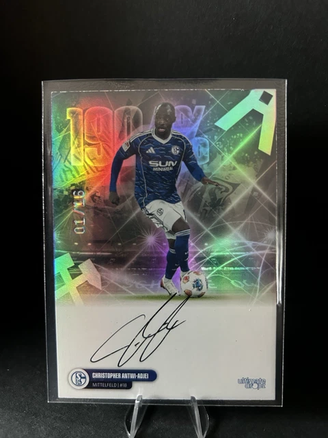 Ultimate Dropz Christopher Antwi-Adjei Auto 01/16 Holo Autogramm Schalke 04