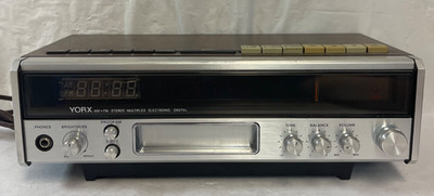 Yorx AM-FM Stereo Multiplex Elec. Digital Clock Alarm Radio 8 Track ...