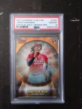 2021 S C Chro Crystal Ball Orange Ref. PSA Pop of 2 Jonathan India RC /25 PSA 10
