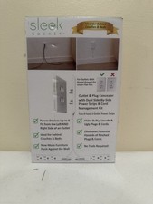 Two 8 Ft. Ultra-Thin Electrical Outlet Cover with Side-By-Side 3-Outlet Power St