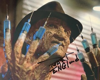 ROBERT ENGLUND SIGNED AUTO FREDDY KRUEGER 8X10 COLOR GLOSSY PHOTO COA