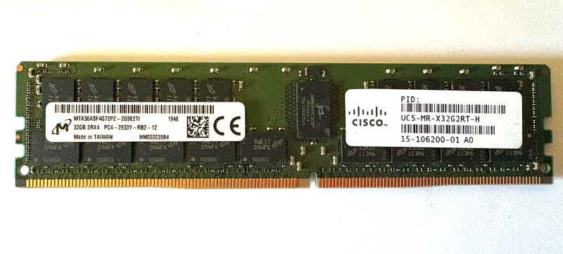 Cisco UCS-MR-X32G2RT-H  32GB DDR4 2933 RDIMM- SERVER Memory (RAM)