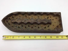Antique Cast Iron Mold Industrial Foundry 11" Long,Over 10 lbs! Rare Estate Find