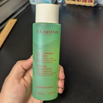 Clarins Purifying Toning Lotion Green Meadowsweet Saffron 6.7 oz 200 ml