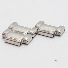 Coach genuine 3-link silver watch band for 15mm chain.