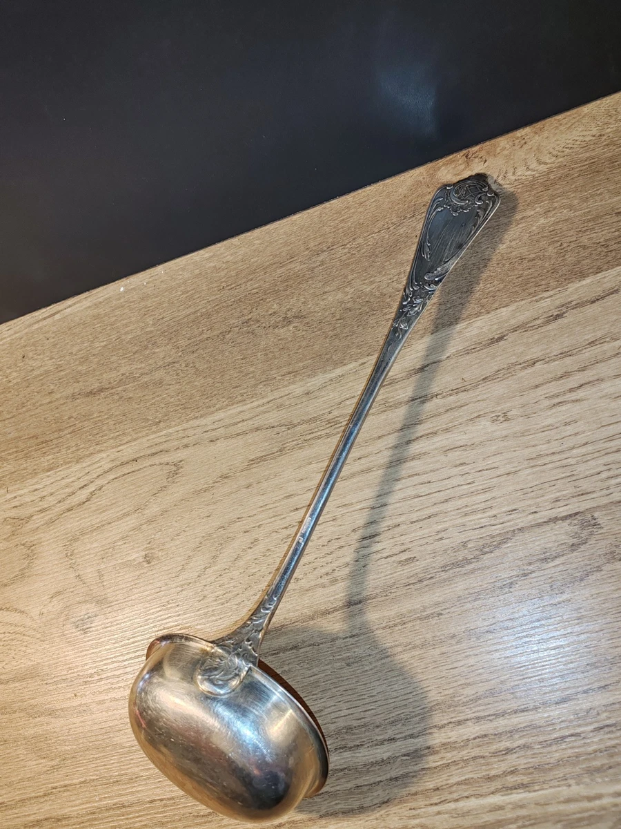 Ancienne Louche DEETJEN 100 modèle LOUIS XV ROCAILLE métal argenté