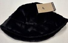 Nike Apex Faux Fur Kids Bucket Hat Black Plush Soft FZ3061-010 One Size 35