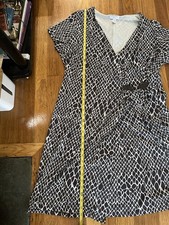 Chárter Club Wrap Dress Animal Print Brown And White Size 2x With Buckle Detail