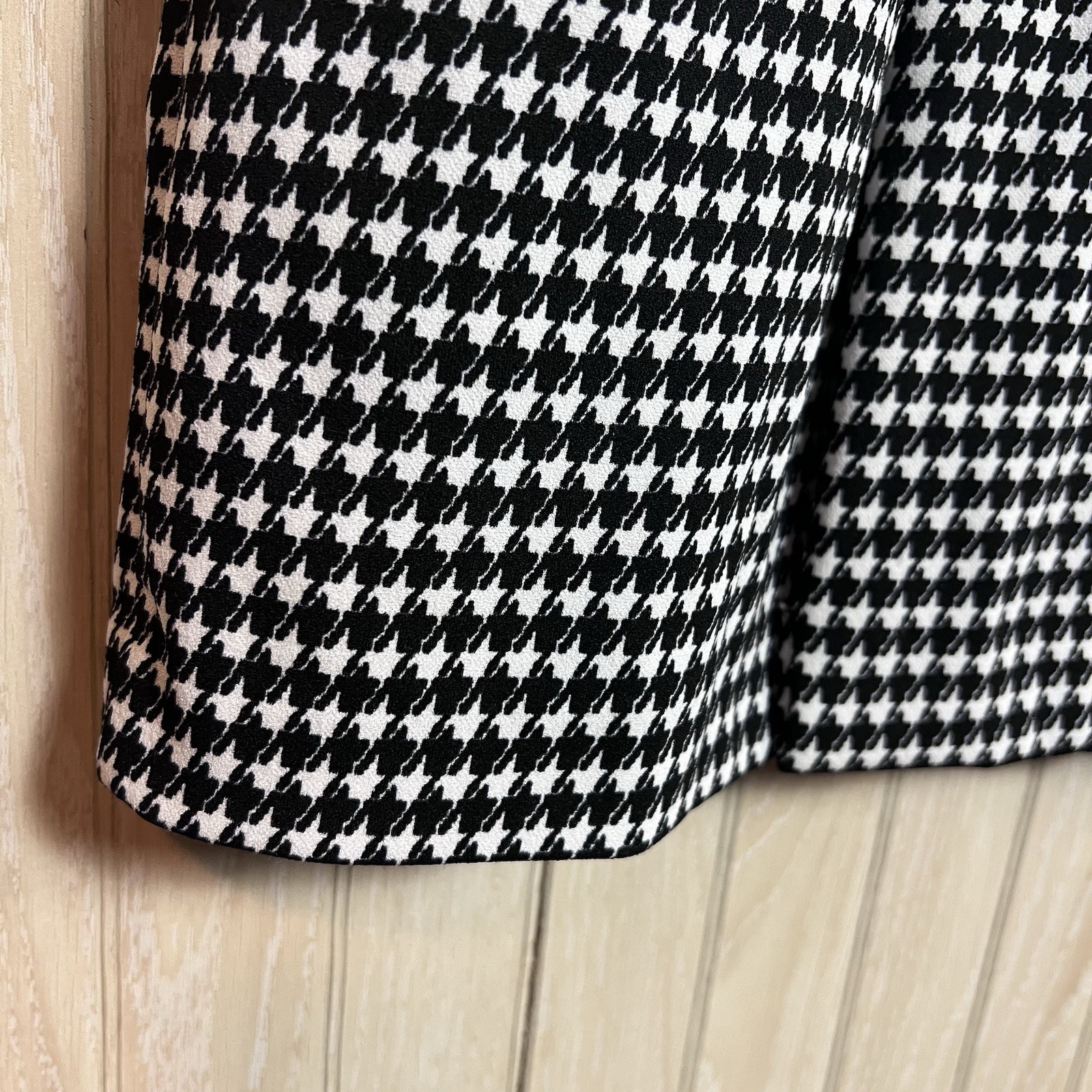 Shelby & Palmer Houndstooth Dress Women’s 8 Short Sleeve Double Breasted Stylish