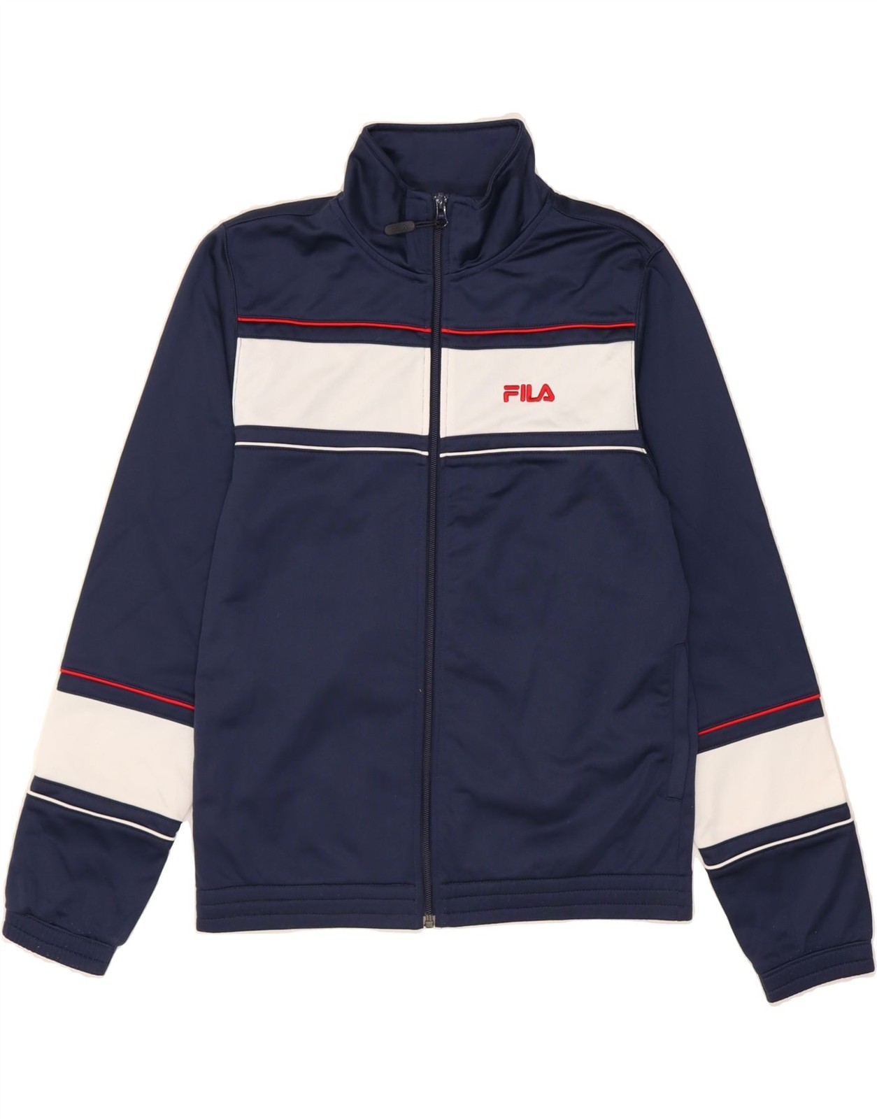 FILA Giacca Tuta Uomo Top XS Blu Navy Colorblock Poliestere AE11