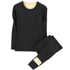 Men's Thermal Underwear Set Soft Fleece Lined Long Johns Base Layer Top & Bottom