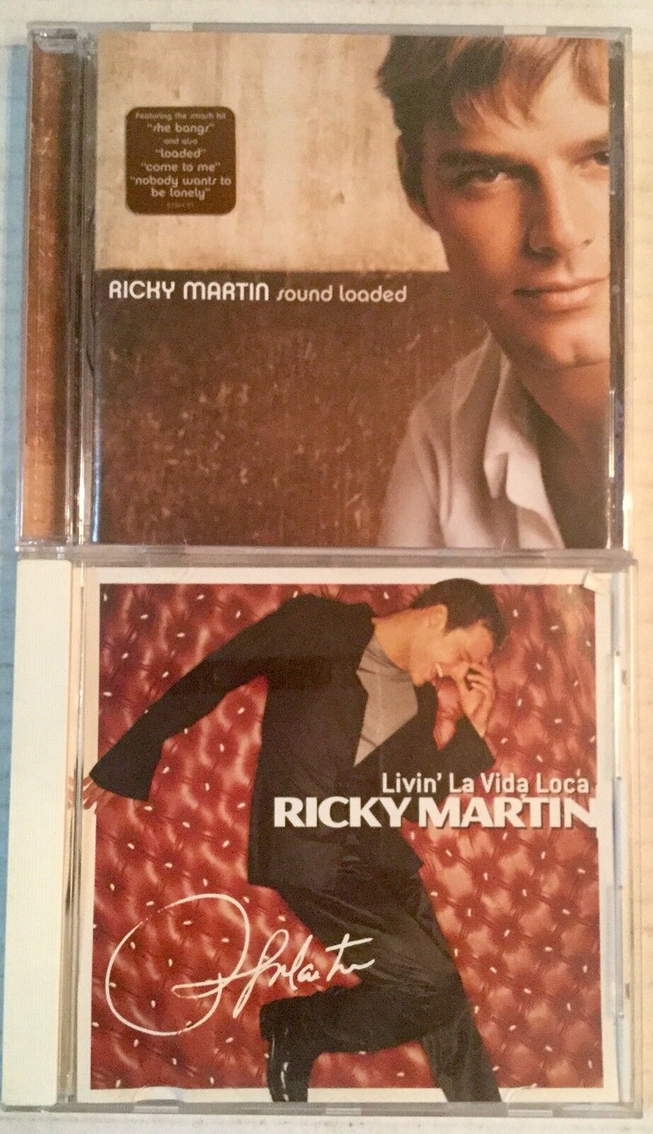 Ricky Martin 2 CD Lot Livin’  La Vida Loca  Sound Loaded