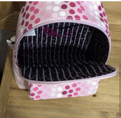 Luv BETSEY JOHNSON Blush Pink Quilted Polka Dot Backpack | eBay display picture 3