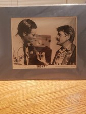 Hal Holbrook And Charlton Heston Autographed 11x14 MIDWAY Coa 76/116 WW2 