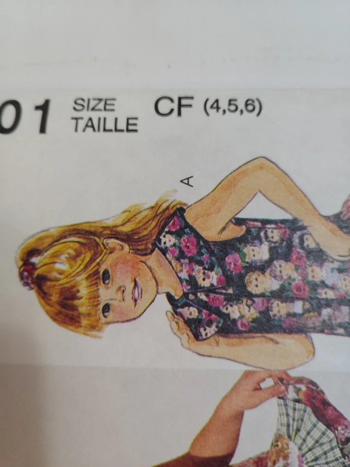 Capri Pants Shorts Hat Top Girls 4 5 6 McCalls 6601 Sewing Pattern Cut McCall's - Image 4 of 4