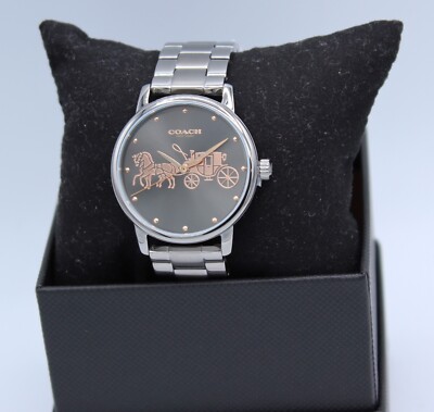 NEW AUTHENTIC COACH GRAND CLASSIC GUNMETAL ROSE GOLD WOMEN display picture 3