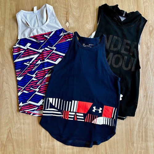Mädchen Under Armour UA sportliche Racerback Tanktops, Paket mit 3 Größe YMD Medium