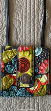 VERA BRADLEY Crossbody Bag Brown Teal Orange Green Purse