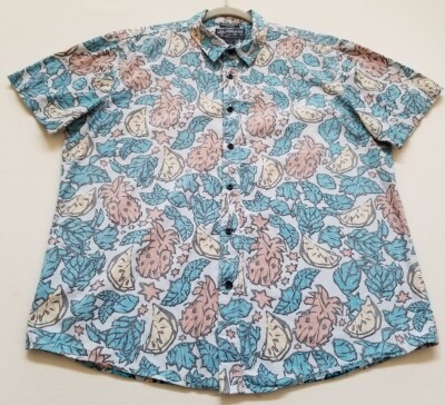 American Rag Cie Button Up Shirt Mens Extra Large XL Short Sleeve Tropical Print