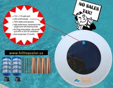 Solar Pool Ionizer |LED upgrade |4 self cleaning copper-silver anodes| heavyduty
