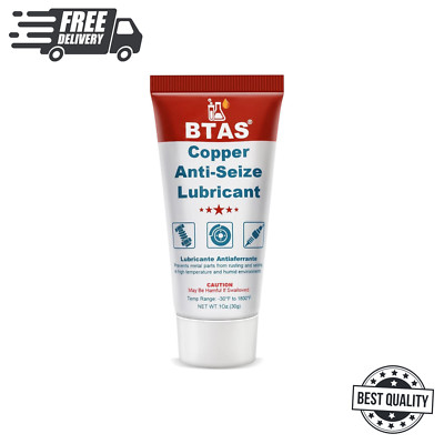 Copper Anti-Seize Thread Lubricant Brake Caliper Pin Grease Stop 1 oz, Red 