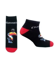 Traditional Craft Ireland Black Guinness Toucan Trainer Sock for Men