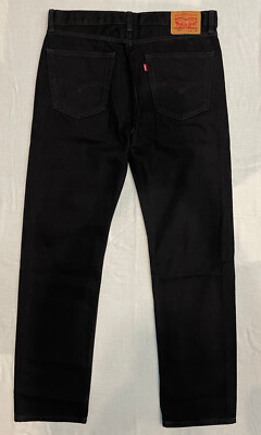 Levis 505 Regular Fit Straight Leg Mens Jeans 36X34 Black W36L34